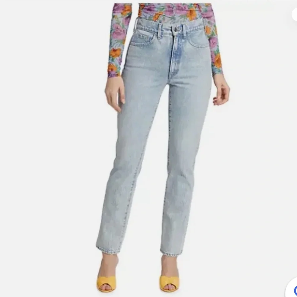 NWT Veronica Beard Alenah High Waist Slim Straight Leg Jeans 24 - Picture 3 of 9